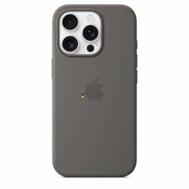 Apple iPhone 16 Pro Silicone Case with MagSafe Stone Gray